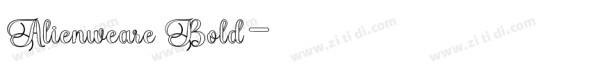Alienweare Bold字体转换